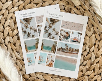 Sticker Sheet | Summertime Inspired | Summer planner | Scrapbook Stickers | Travel planner | beach stickers | seasonal Bullet Journal Spread