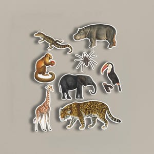Vintage Animals | Sticker pack | vintage Stickers | Vintage Ephemera | Animals stickers | Animal crafts | Retro stickers