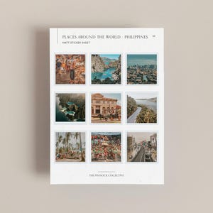 Philippinen inspirierte Stickerbogen, perfekt für Journaling, Philippinen Aufkleber, Reise Aufkleber, Penpal Aufkleber, Standort Aufkleber