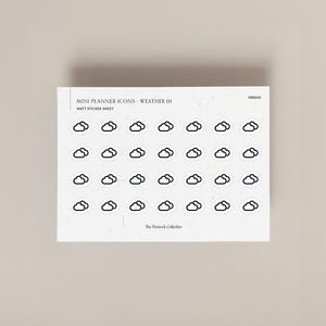 Single Mini Icons Stickers sheet | Functional Planner Stickers | Weather Stickers | Tracker | Minimal | Perfect for Hobonichi Planner