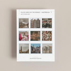 Mini Amsterdam Stickerbogen, perfekt für Journaling und Scrapbooking, Reiseaufkleber, Urlaubsaufkleber, Amsterdamsticker und Scrapbooking