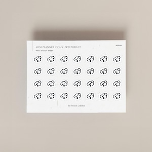 Single Mini Icons Stickers sheet | Functional Planner Stickers | Weather Stickers | Tracker | Minimal | Perfect for Hobonichi Planner