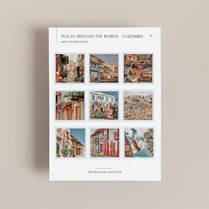 Kolumbien Mini Stickerbogen, perfekt für Journaling und Scrapbooking, Aufkleber, Lage Themen, Kolumbien Aufkleber, Kolumbien Kunst