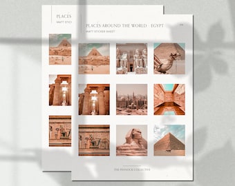 Sticker Sheet | Egypt themed stickers | Travel Stickers | Egyptian print | Stickers | Travel notebook | Travel Scrapbook | Vacation Stickers