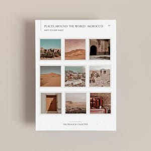 Mini feuille d'autocollants marocains, parfaite pour la rédaction d'un journal et le scrapbooking, autocollants, autocollants sur le thème de l'emplacement, autocollants maroc, autocollants de voyage
