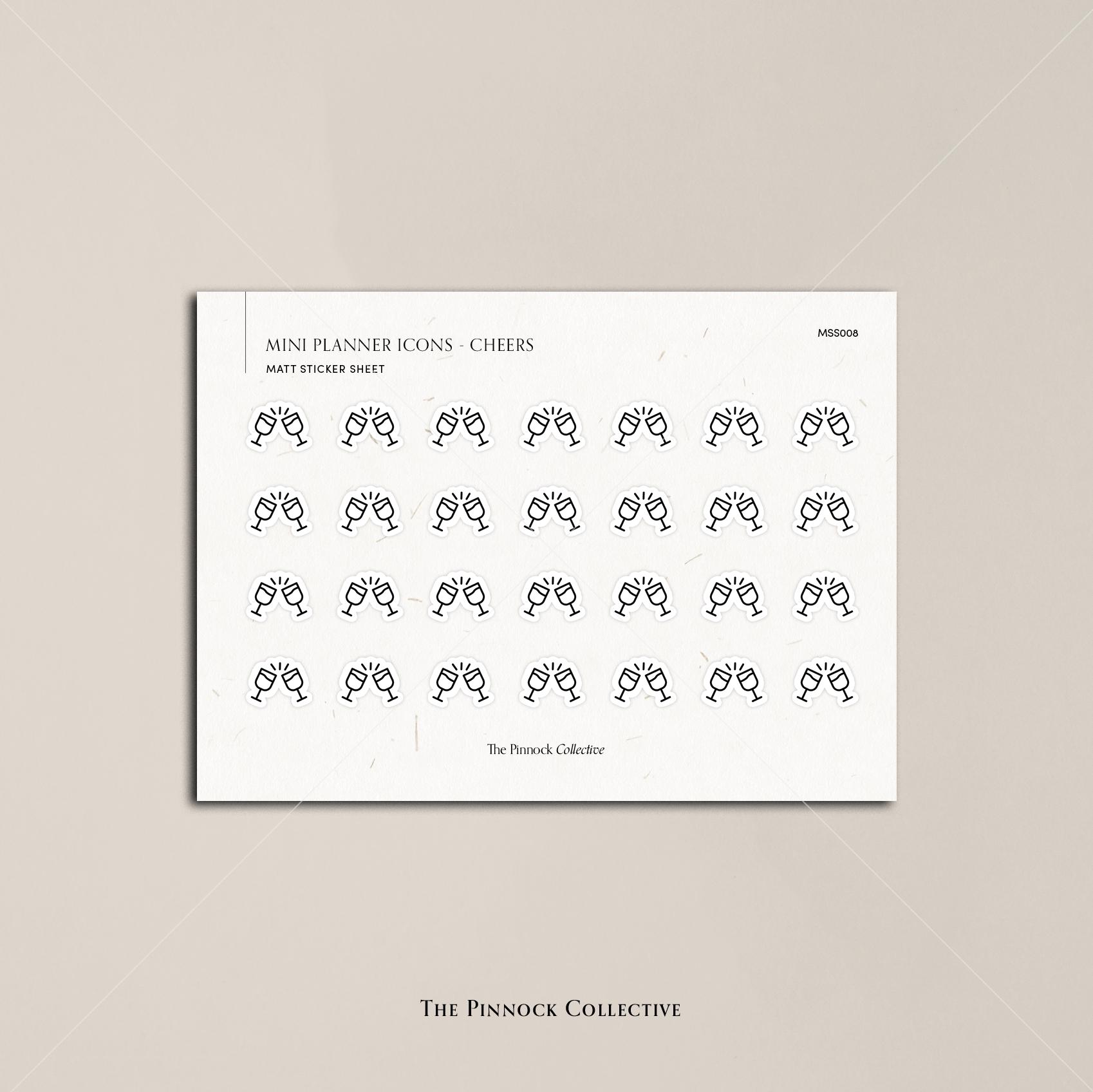 Single Mini Icons Stickers Sheet | Functional Planner Stickers ...
