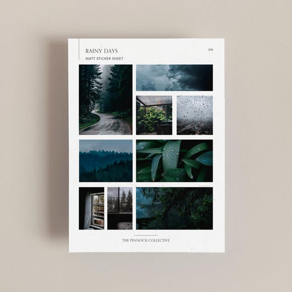 Sticker Sheet | Rainy Days | Cozy Aesthetic | Journalling