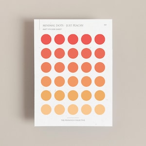 Feuille d'autocollants | Stickers pour agenda | Points d'artisanat minimaux | Pois autocollants | Autocollants d'été | journalisation | Autocollants pour carnet à pois | Stickers pêche