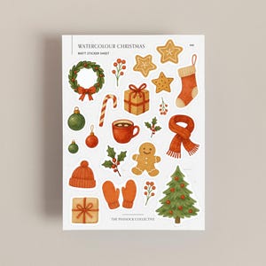 Folha de adesivos de Natal | Conjunto de adesivos de Natal | Feriados | Folha de adesivos | Adesivos para diário | Presente para ela | Planejador de Natal