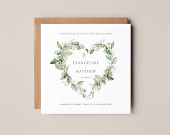 Gepersonaliseerde verlovingskaart | Gefeliciteerd | Meneer en mevrouw kaart | Aangepaste betrokkenheid | Je bent verloofd | Gefeliciteerd met je verloving