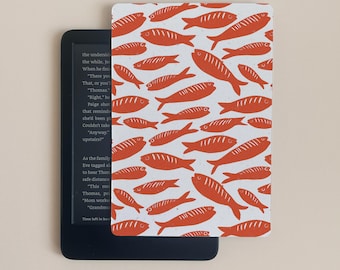 Fish themed Kindle Case Insert | Kindle Paperwhite Case Insert | Kindle Accessories | Bookish Case | Beach | E-reader insert | Orange Case