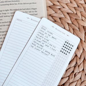 Book Tracker bookmark | Cute bookmark | Reading list bookmark | 2025 book tracker