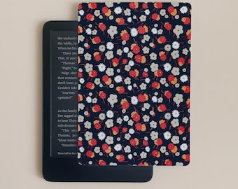 Japanese Floral themed Kindle Paperwhite Case Insert | Kindle Accessories | Accessories for Kindle | Bookish Case inserts | E-reader inserts