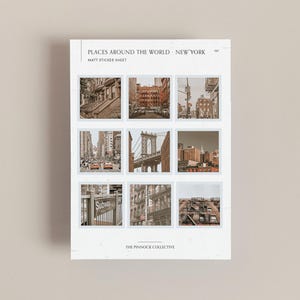 Mini foglio di adesivi ispirati a New York, perfetti per la scrittura di diari e scrapbooking, adesivi da viaggio, adesivi di New York, adesivi Penpal, planner
