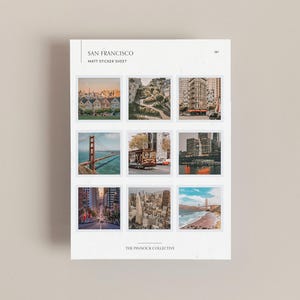 San Francisco inspirierte Stickerbogen, perfekt für journaling, San Francisco Aufkleber Kunst, Reise Aufkleber, Penpal Aufkleber, Standort Aufkleber