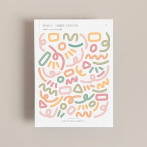 Hoja de pegatinas Spring Confetti Polco, perfecta para decorar tarjetas fotográficas, pegatinas de confeti, pegatinas de Kpop, pegatinas de carga superior, pegatinas decorativas