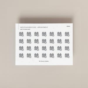 Single Mini Icons Stickers sheet | Functional Planner Stickers | Appointment | Tracker | Planner Stickers | Perfect for Hobonichi Planners