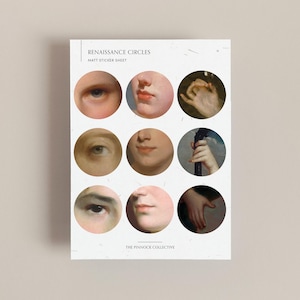Renaissance Art Collection Stickerbogen, perfekt für Journaling und Scrapbooking, oder Penpalling, Renaissance Malerei Aufkleber, Washi Tape