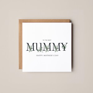 Moederdagkaart | Leuke Moederdagkaart | Moeder | Mummie | Moeder | Mam | Cadeau voor haar | Bloemen moederkaart | Ouderkaart | Feestmoeder