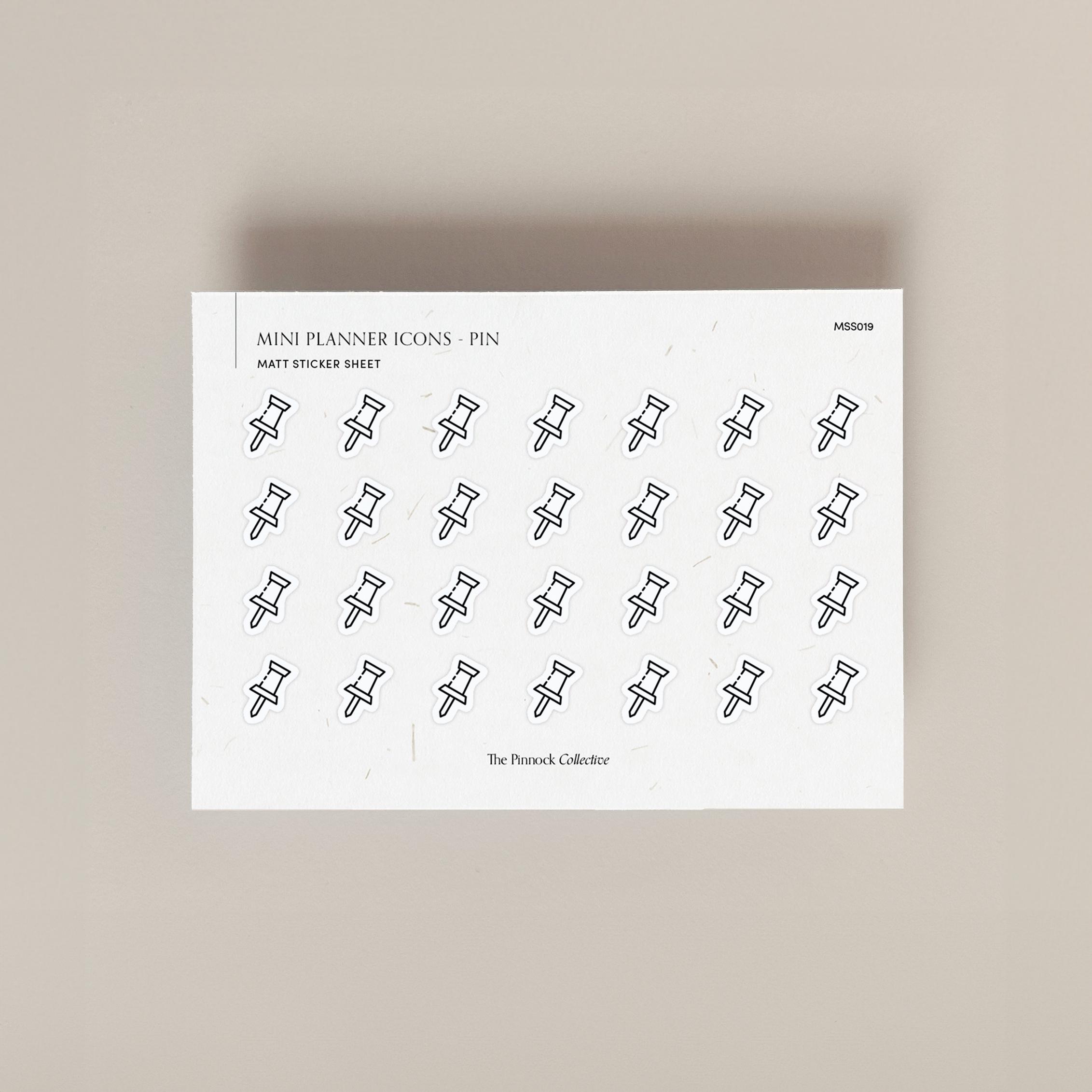 Single Mini Icons Stickers Sheet | Functional Planner Stickers | Pin ...