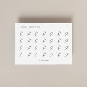 Foglio di adesivi Mini Icons singoli / Adesivi per planner funzionali / Adesivi con spilla / Avviso / Importante / Perfetto per i planner Hobonichi