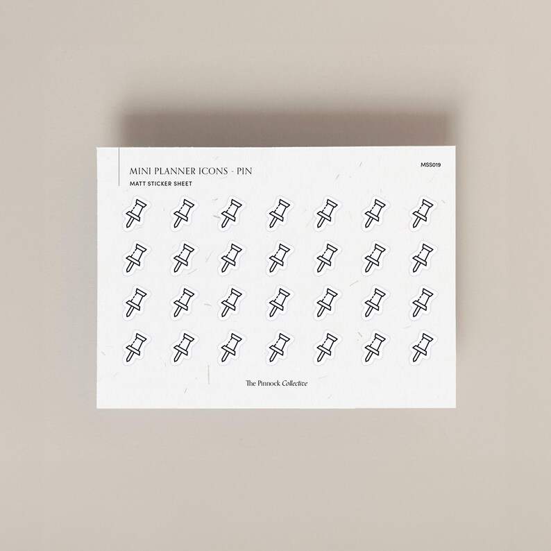 Single Mini Icons Stickers Sheet | Functional Planner Stickers | Pin ...