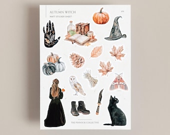 Autumn Planner Sticker Sheet | Halloween stickers | October | Fall Stickers | Scrapbook | Seasonal Stickers | Autumn stickers | Spooky