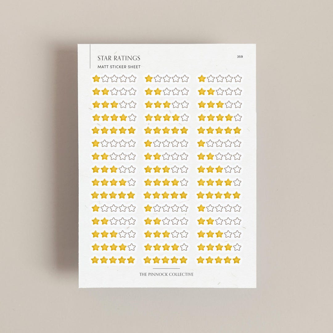 Book Annotating Stickers | Rating Stickers | Book Spice | Star Rating ...