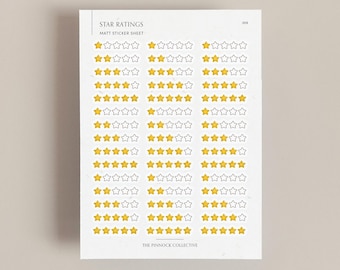 Book annotating stickers | Rating Stickers | Book spice | Star rating Sticker | Planner Sticker | Reading Journal Stickers | Star stickers