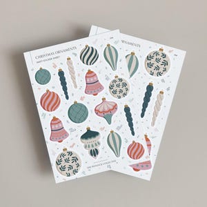 Addobbi natalizi / Set di adesivi natalizi / Festività / Adesivi per diario / Regalo per lei / Planner natalizio / Adesivi natalizi / Pacchetto