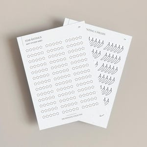 Paquete de pegatinas para anotar libros / Pegatinas de calificación / Pegatinas de estrellas / Pegatinas para planificador / Pegatinas para diario de lectura / Pegatinas de estrellas