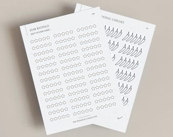 Book annotating stickers bundle | Rating Stickers | Book spice | Star rating Sticker | Planner Sticker | Reading Journal Stickers | Stars