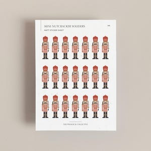 Folha de adesivos para planejador de Natal | Adesivos quebra-nozes | Adesivos temáticos de presentes de Natal | Álbum de recortes para planejador de Natal | Adesivos sazonais