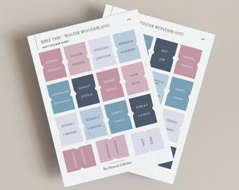 Mini Bible Tabs: Winter Wonderland Index Stickers - Old & New Testament