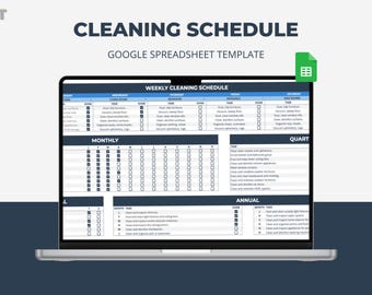 Cleaning Schedule Checklist | Digital Download | Printable | Weekly, Monthly, Yearly Checklist | Cleaning Planner | House Chore List