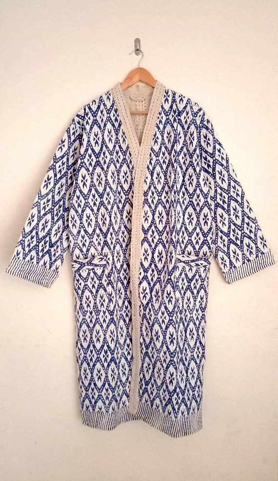 Handmade kantha quilted Jacket women wear beautiful coat | Etsy