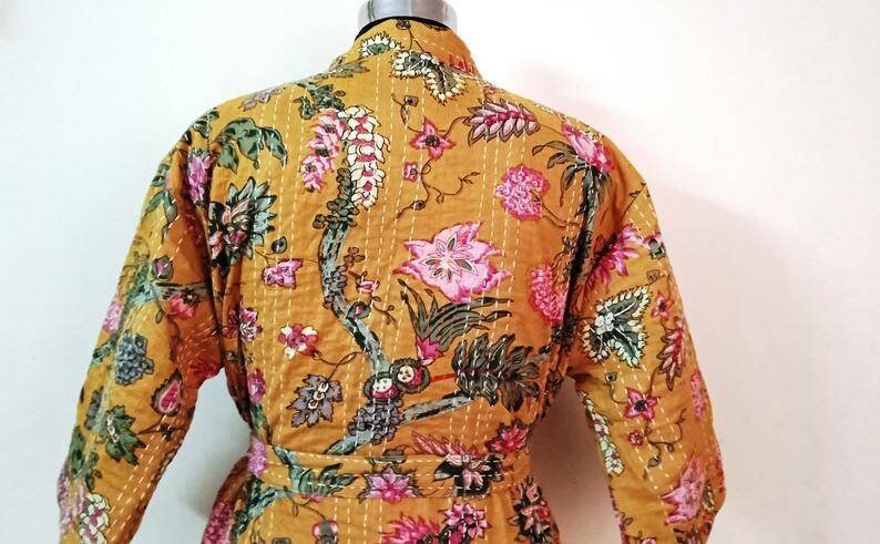 Handmade Kantha Coat Handblock Print Kantha Quilt Jacket - Etsy