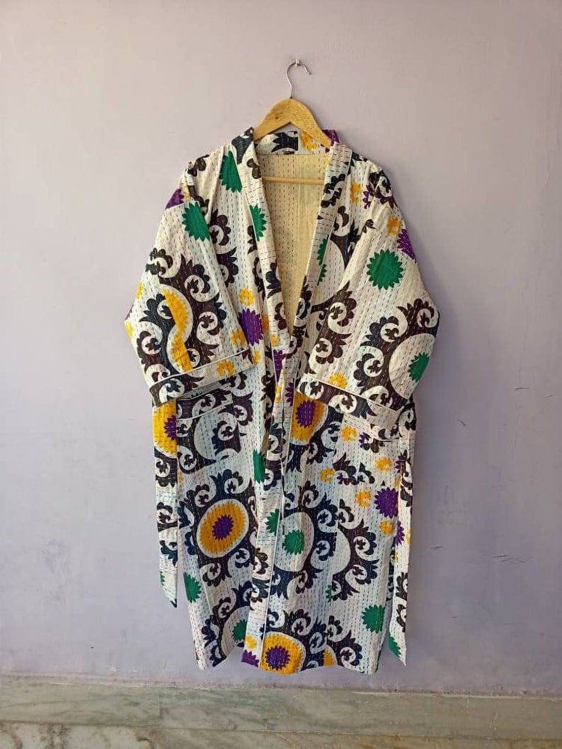 Handmade Kantha Quilted Jacket Women Wear Beautiful Coat Etsy