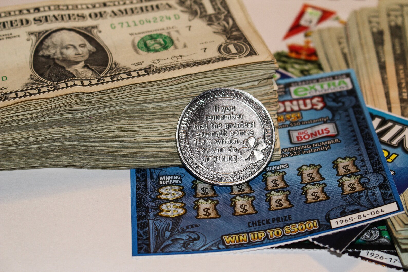 Lottery Scratcher Coin Good Luck Coin Scratcher Coin n Etsy