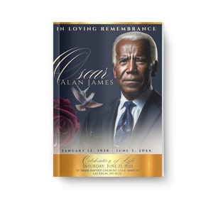 The Grand Father obituary template 4 page 8.5x11