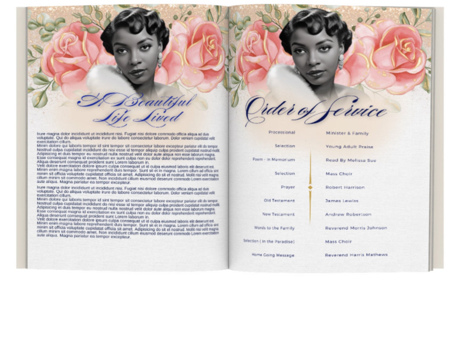 The Grand Mother Obituary Template 4 Page 8.5x11 - Etsy