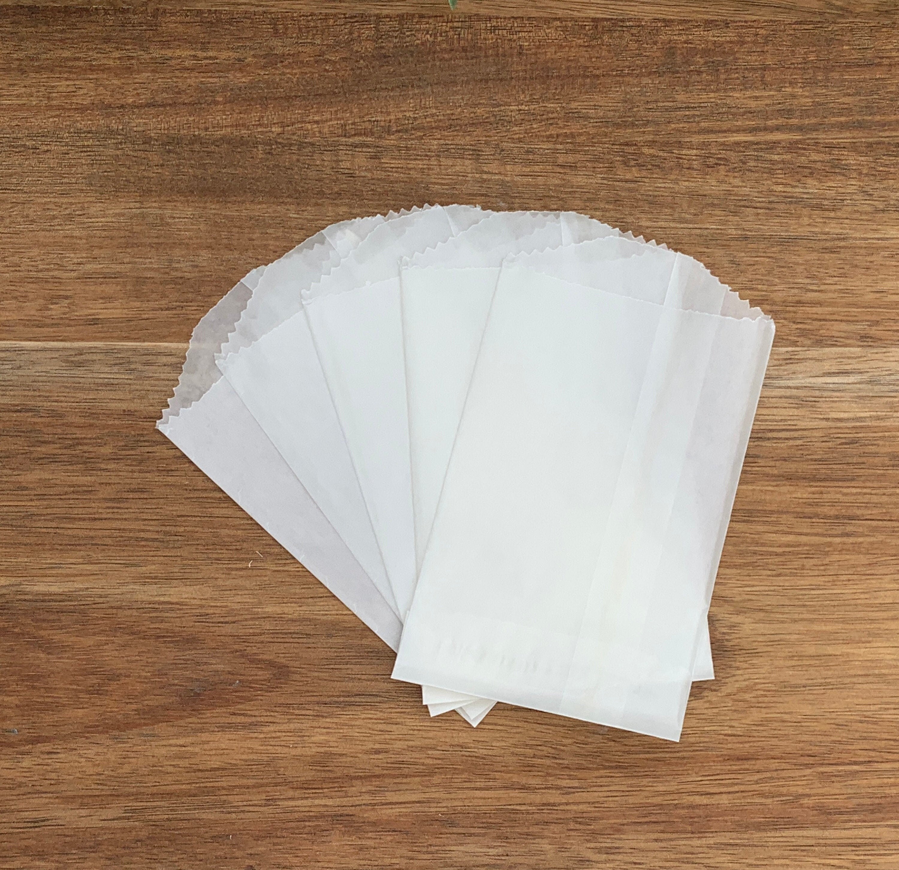 Small Glassine Bags 25pc 50pc Flat Glassine Bags Bakery Etsy