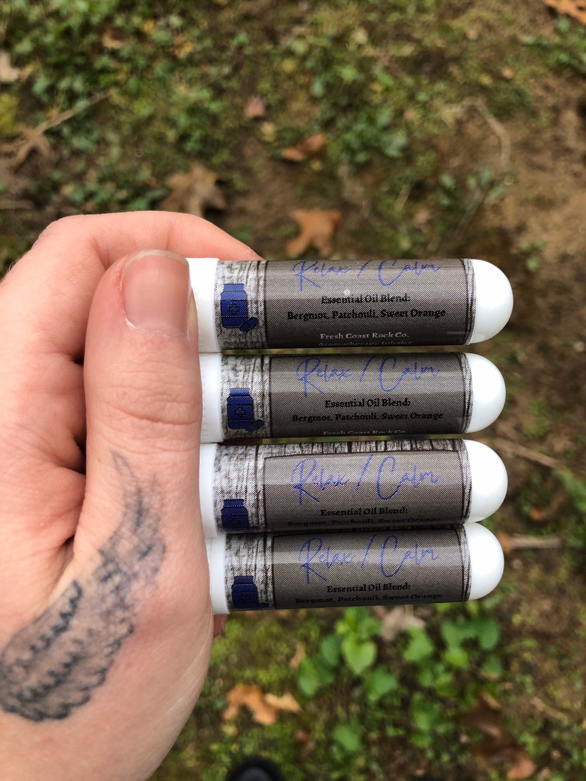 Aromatherapy Inhaler 100 Pure Essential Oils Relax Blend Etsy