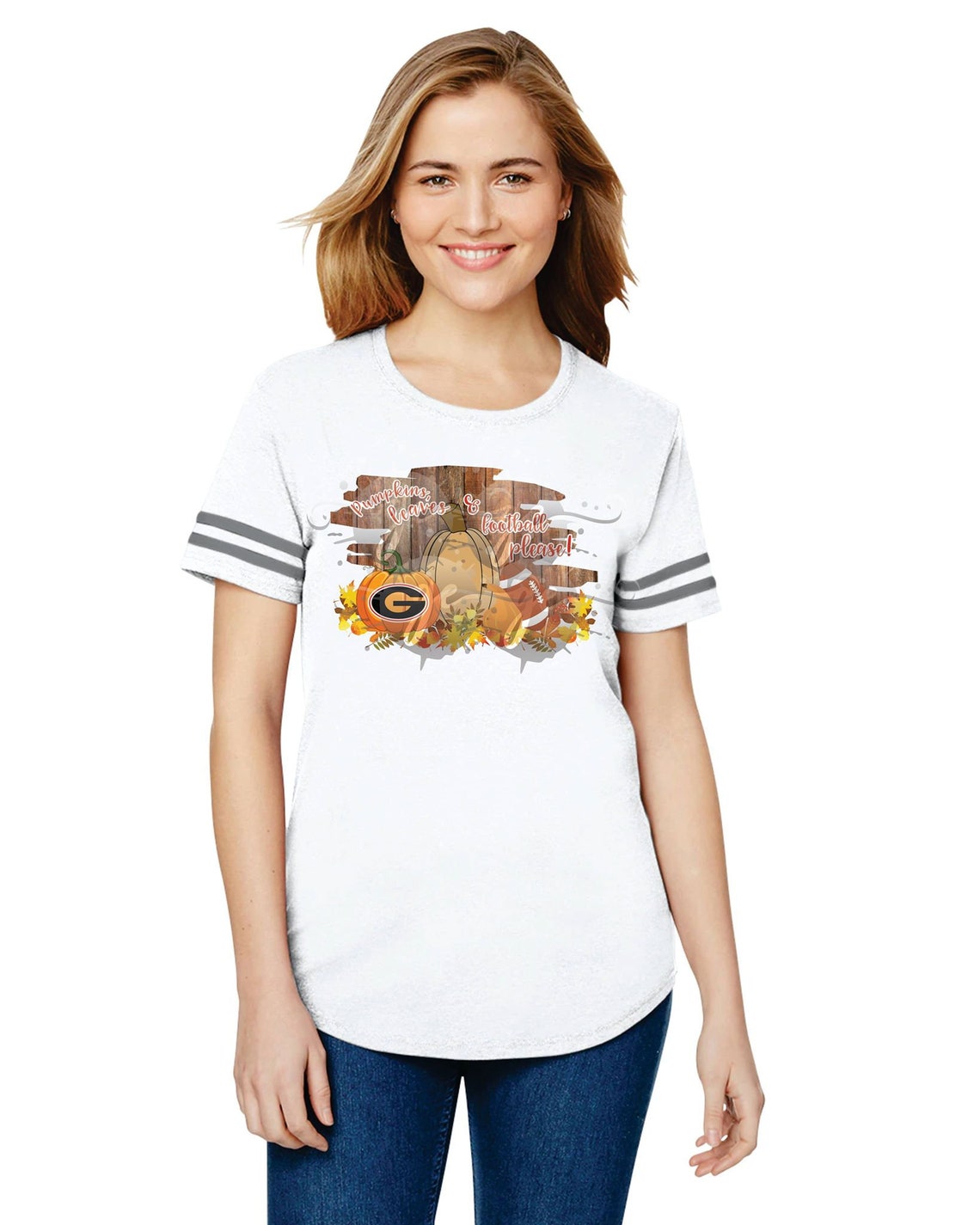 Personalized Women's Fall Sports Ringer Tee Etsy