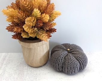 Handmade Knit Pumpkin, Thanksgiving Table Decor