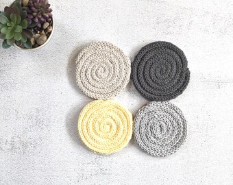 Coaster Set of 4, Handmade Drink Coasters