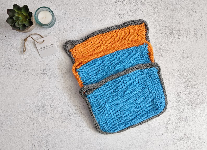Kitchen Accessory Housewarming Gift Handmade Trivet Knit Cotton Potholders Trivet Set of 3 Ready to Ship Hostess Gift Kitchen Hot Pad