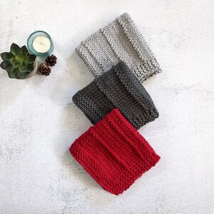 Knit Washcloth Set, Natural Cotton Cloths, Teacher Gift, Mother&#39;s Day Gift, Birthday Gift for Mom