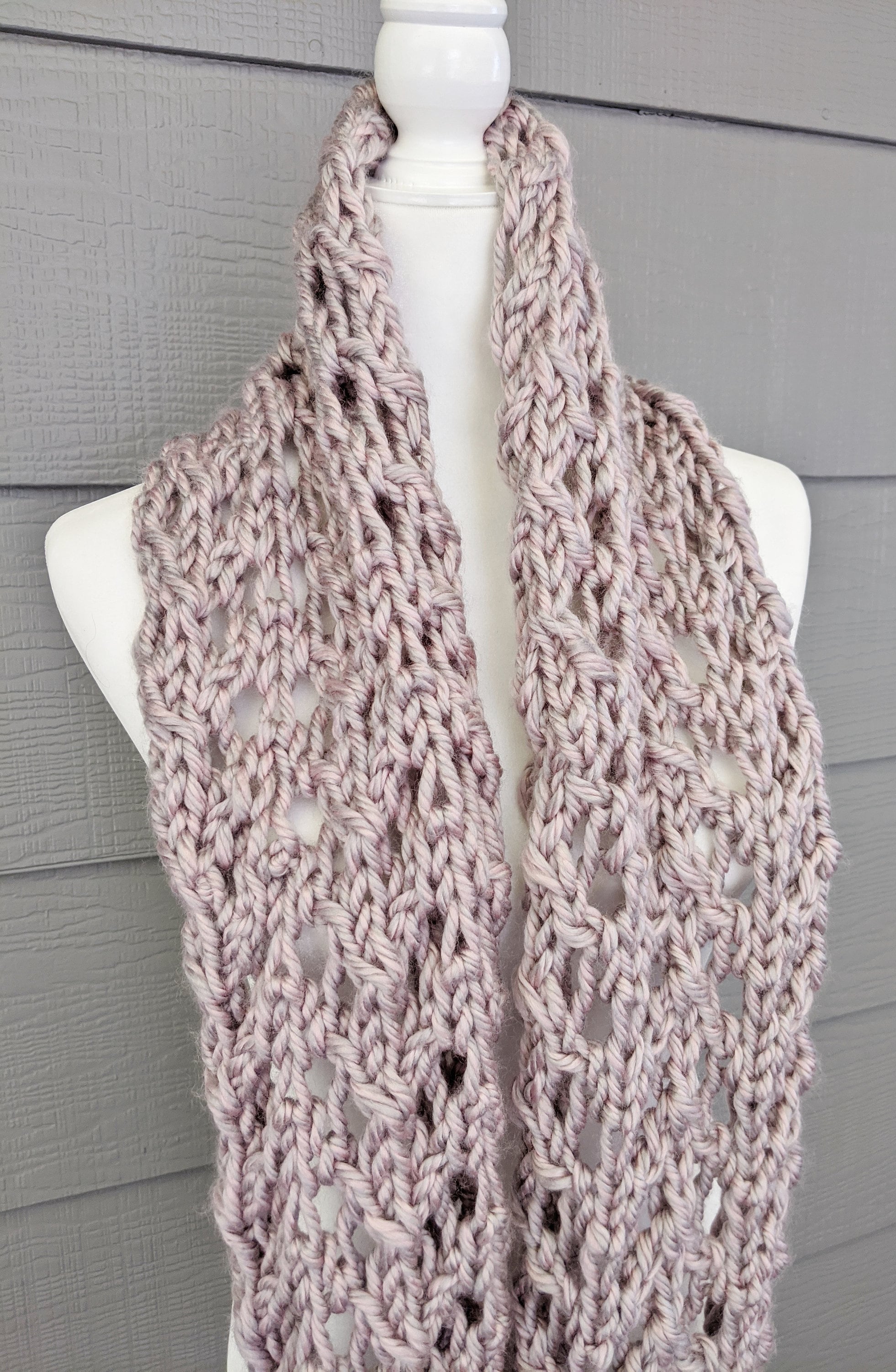 Knit Pink Scarf Knitted Womens Scarf Chunky Lace Scarf Etsy Österreich