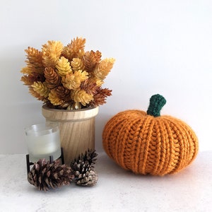 Handmade Plush Pumpkin, Thanksgiving and Halloween Decoration, Fall Tabletop Decor, Housewarming Gift